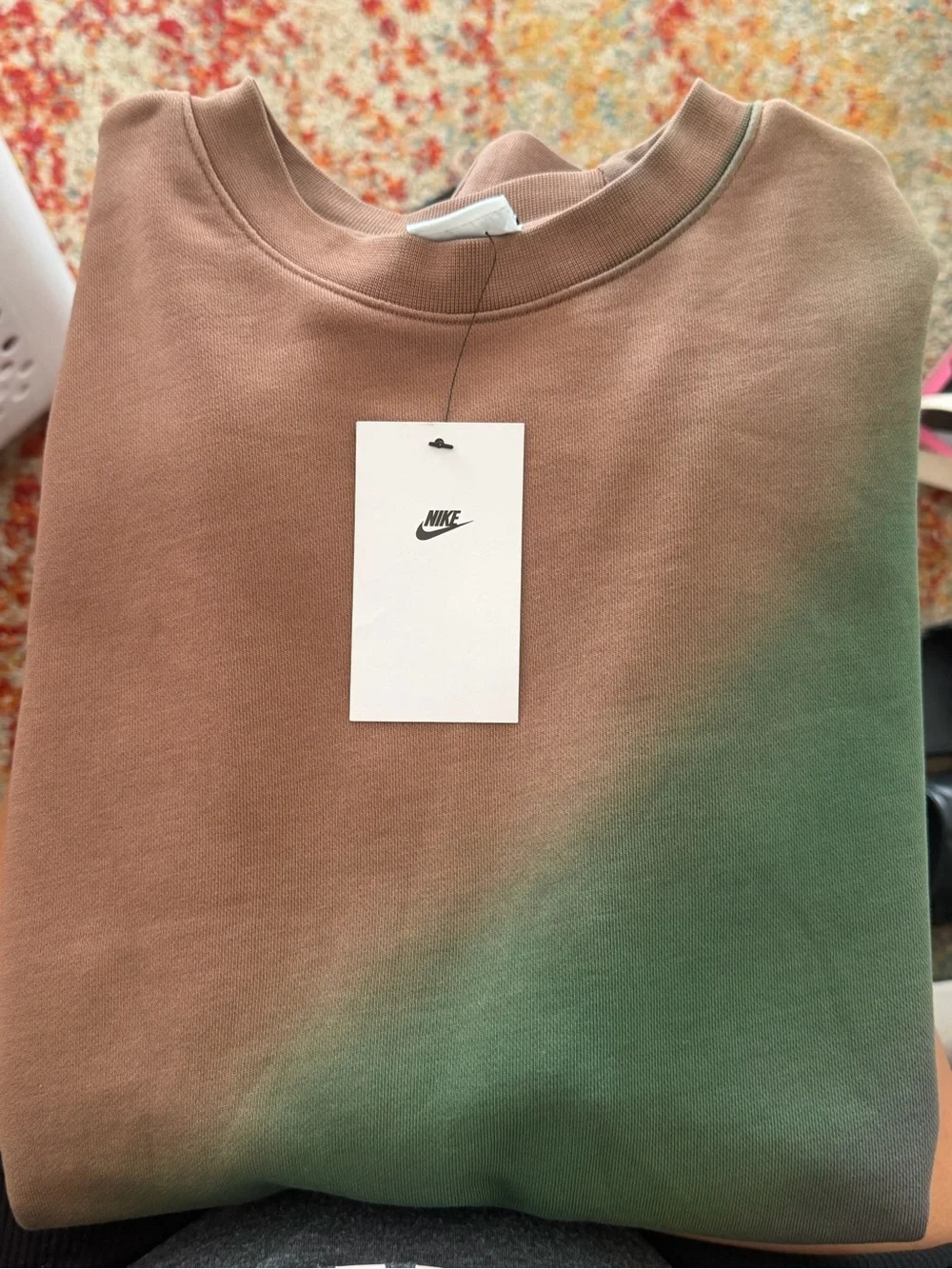 Nike Men's Ombre Crewneck Sweatshirt - Brown, Green, Gray
